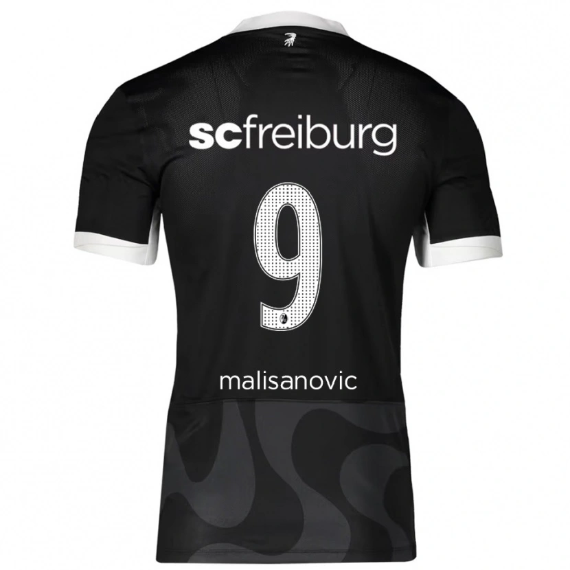 Danxen Kinder Darko Malisanovic #9 Schwarz Weiß Auswärtstrikot Trikot 2025/26 T-Shirt
