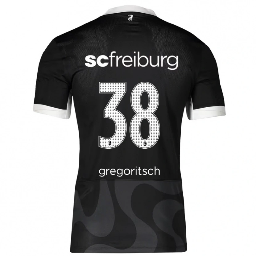 Danxen Kinder Michael Gregoritsch #38 Schwarz Weiß Auswärtstrikot Trikot 2025/26 T-Shirt
