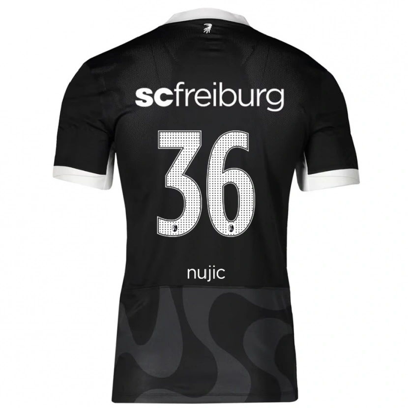 Danxen Kinder Luka Nujic #36 Schwarz Weiß Auswärtstrikot Trikot 2025/26 T-Shirt