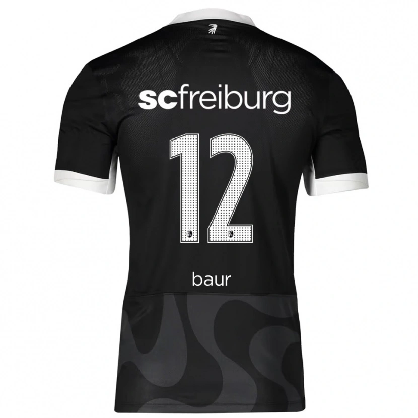 Danxen Kinder Kimi Baur #12 Schwarz Weiß Auswärtstrikot Trikot 2025/26 T-Shirt