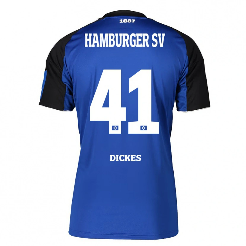 Danxen Kinder Fernando Dickes #41 Blau Schwarz Auswärtstrikot Trikot 2025/26 T-Shirt