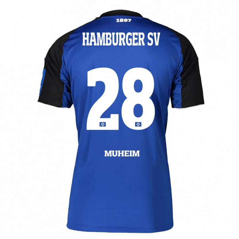 Danxen Kinder Miro Muheim #28 Blau Schwarz Auswärtstrikot Trikot 2025/26 T-Shirt