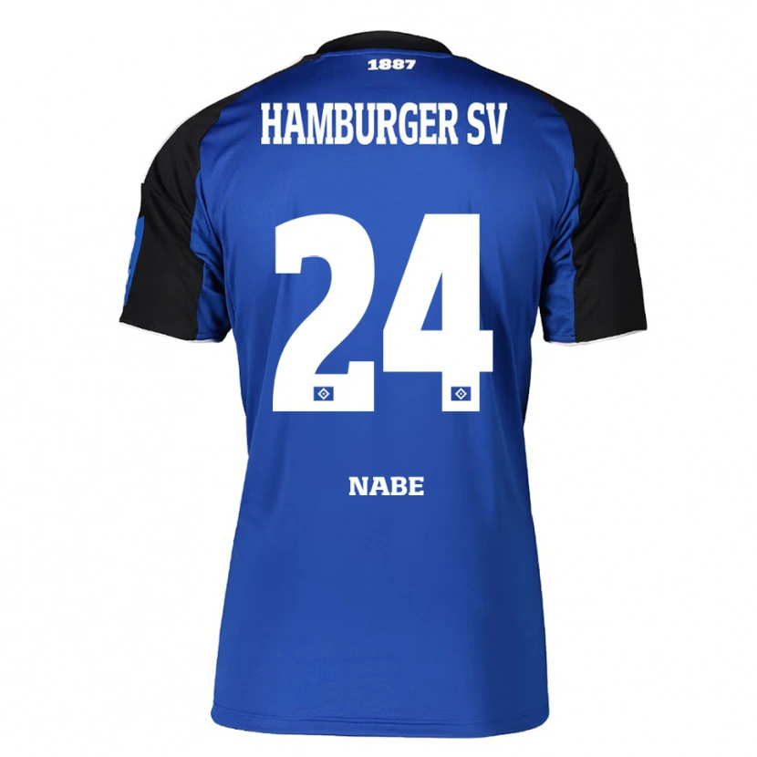 Danxen Kinder Jamal Nabe #24 Blau Schwarz Auswärtstrikot Trikot 2025/26 T-Shirt