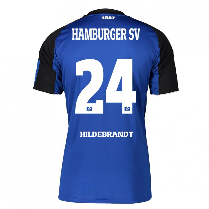 Danxen Kinder Tjark Hildebrandt #24 Blau Schwarz Auswärtstrikot Trikot 2025/26 T-Shirt