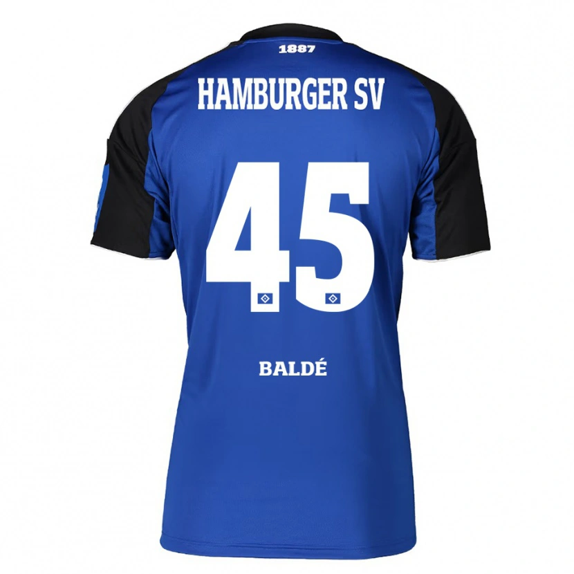 Danxen Kinder Fabio Baldé #45 Blau Schwarz Auswärtstrikot Trikot 2025/26 T-Shirt