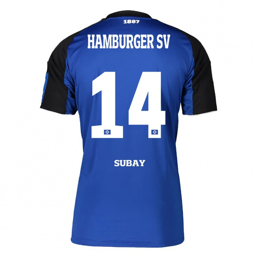 Danxen Kinder Okan Özer Subay #14 Blau Schwarz Auswärtstrikot Trikot 2025/26 T-Shirt