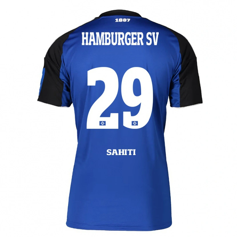 Danxen Kinder Emir Sahiti #29 Blau Schwarz Auswärtstrikot Trikot 2025/26 T-Shirt