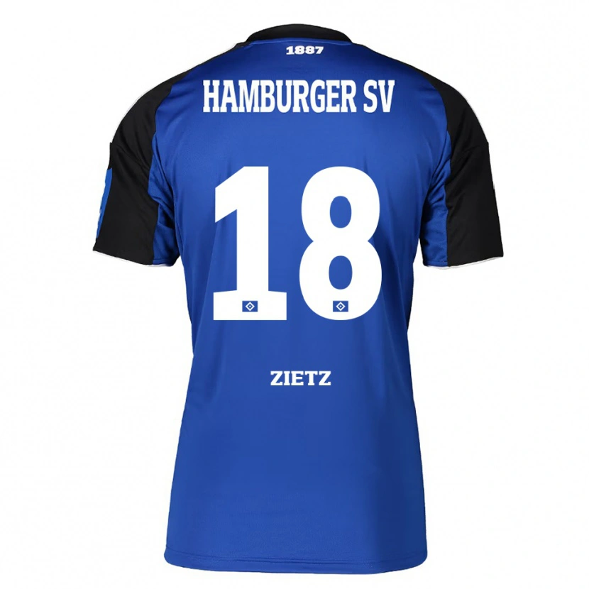 Danxen Kinder Kimberly Zietz #18 Blau Schwarz Auswärtstrikot Trikot 2025/26 T-Shirt