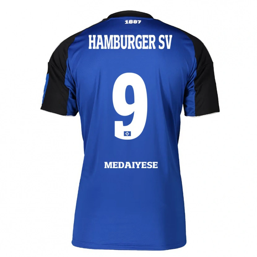 Danxen Kinder Olamide Medaiyese #9 Blau Schwarz Auswärtstrikot Trikot 2025/26 T-Shirt