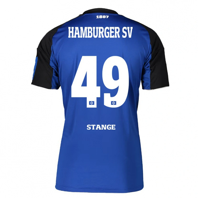 Danxen Kinder Otto Stange #49 Blau Schwarz Auswärtstrikot Trikot 2025/26 T-Shirt