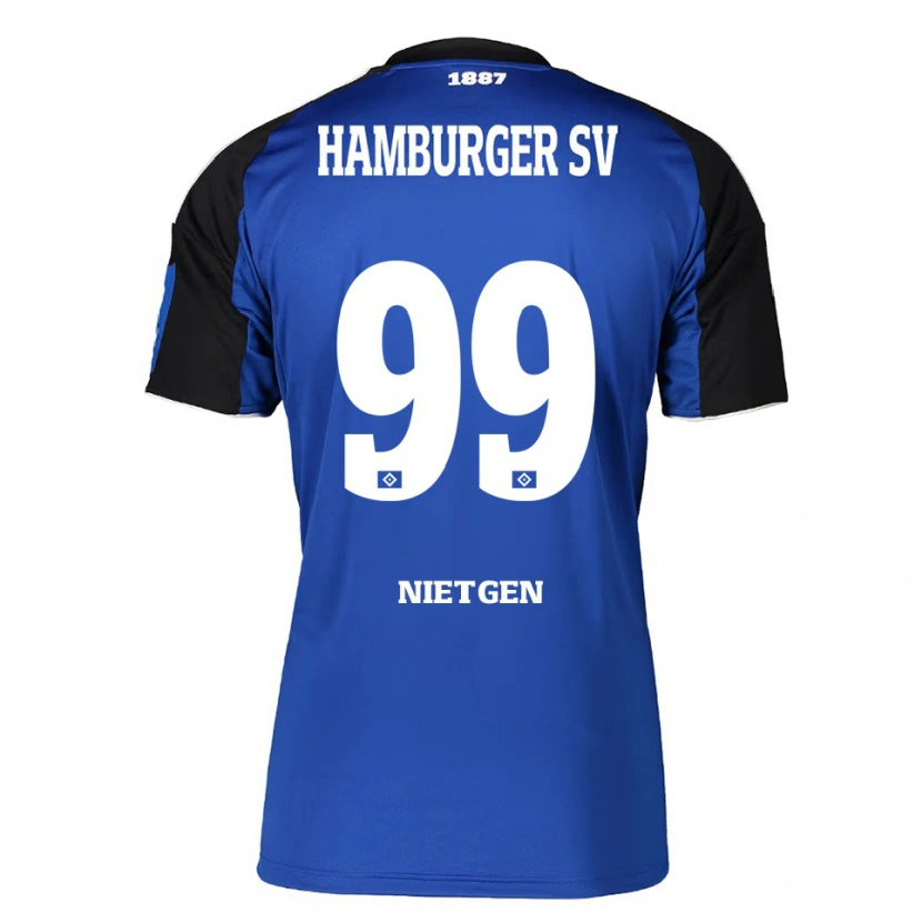 Danxen Kinder Marvin Nietgen #99 Blau Schwarz Auswärtstrikot Trikot 2025/26 T-Shirt