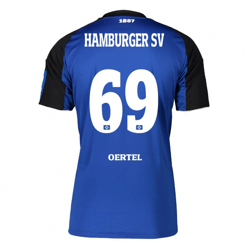 Danxen Kinder Jan Oertel #69 Blau Schwarz Auswärtstrikot Trikot 2025/26 T-Shirt