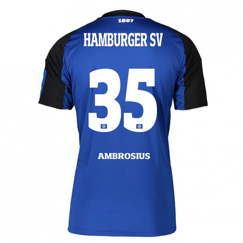 Danxen Kinder Stephan Ambrosius #35 Blau Schwarz Auswärtstrikot Trikot 2025/26 T-Shirt