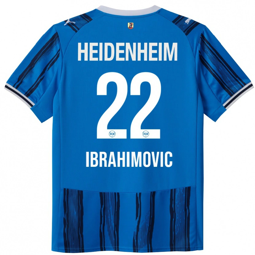 Danxen Kinder Arijon Ibrahimovic #22 Blau Marineblau Auswärtstrikot Trikot 2025/26 T-Shirt