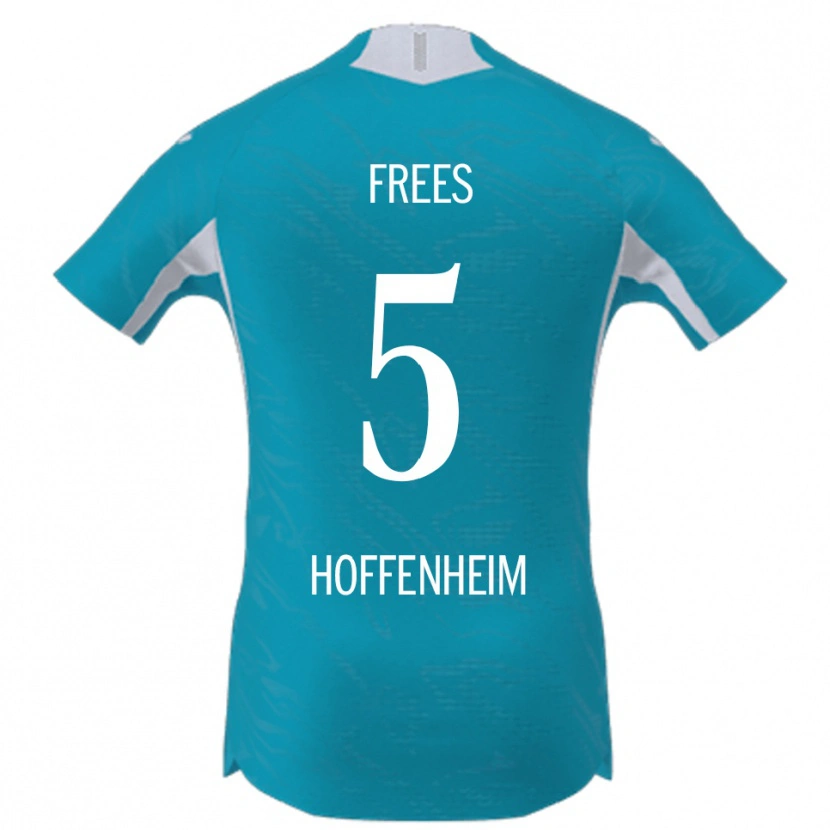 Danxen Kinder Kelven Frees #5 Himmelblau Auswärtstrikot Trikot 2025/26 T-Shirt
