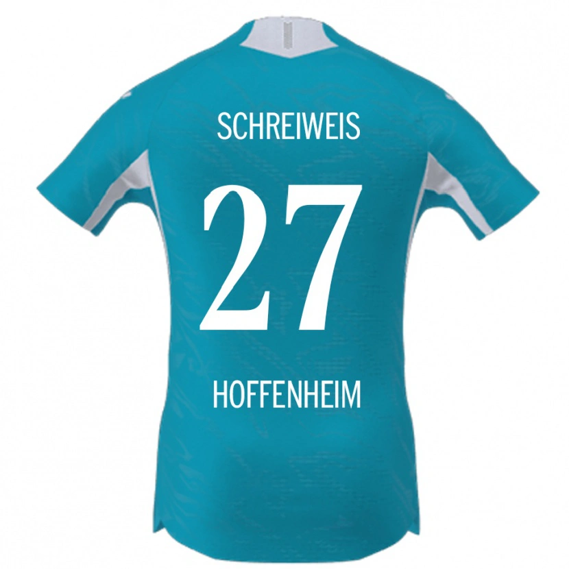 Danxen Kinder Ben Schreiweis #27 Himmelblau Auswärtstrikot Trikot 2025/26 T-Shirt