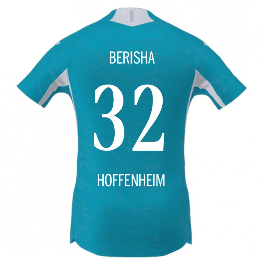 Danxen Kinder Mergim Berisha #32 Himmelblau Auswärtstrikot Trikot 2025/26 T-Shirt
