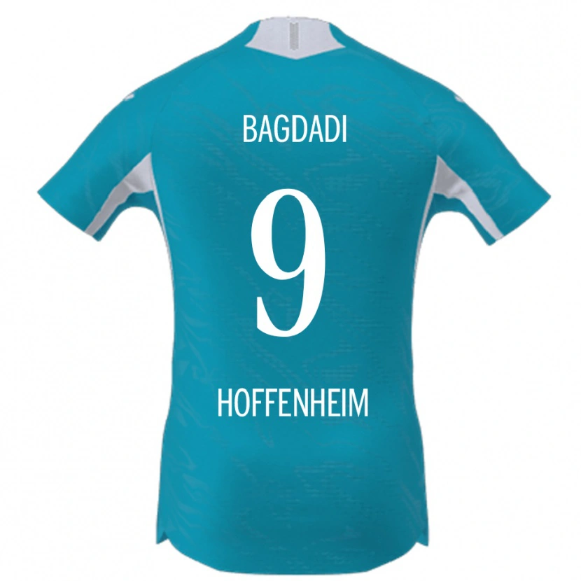 Danxen Kinder Zakaria Bagdadi #9 Himmelblau Auswärtstrikot Trikot 2025/26 T-Shirt