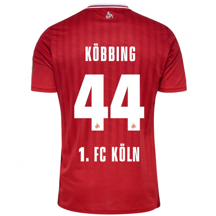Danxen Kinder Matthias Köbbing #44 Rot Weiß Auswärtstrikot Trikot 2025/26 T-Shirt