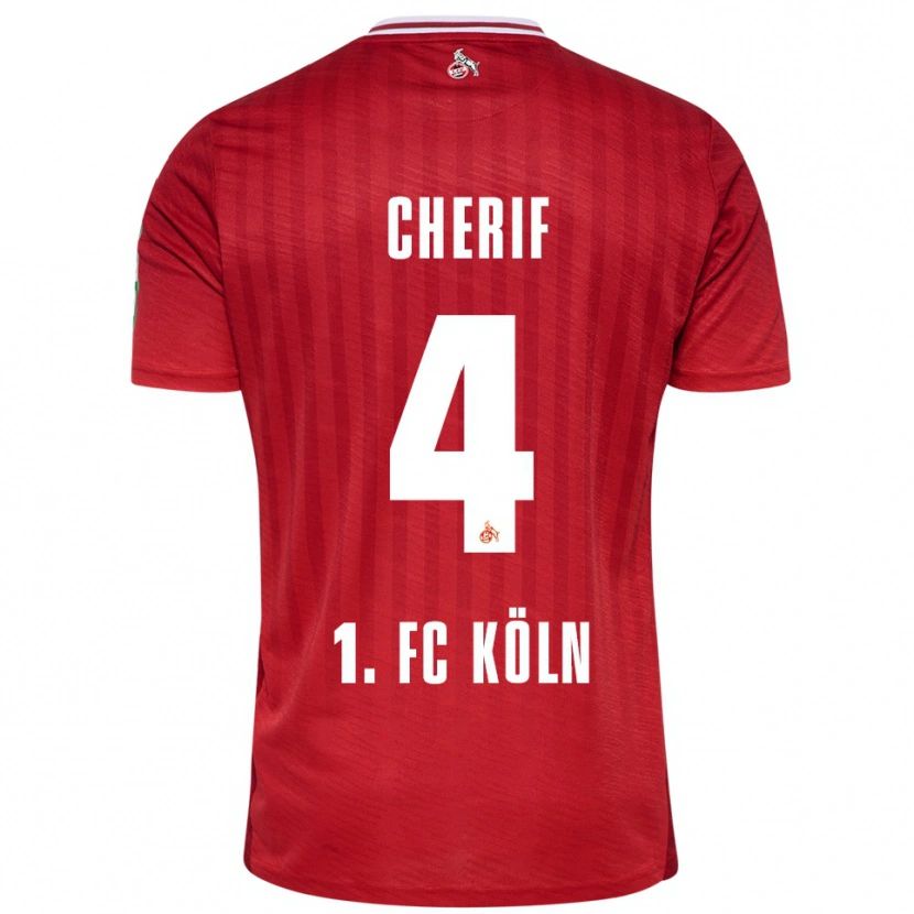 Danxen Kinder Hamed Cherif #4 Rot Weiß Auswärtstrikot Trikot 2025/26 T-Shirt