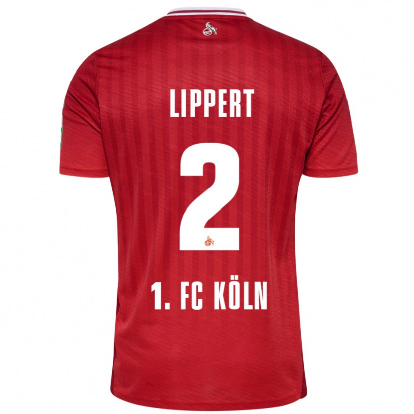 Danxen Kinder Max Lippert #2 Rot Weiß Auswärtstrikot Trikot 2025/26 T-Shirt