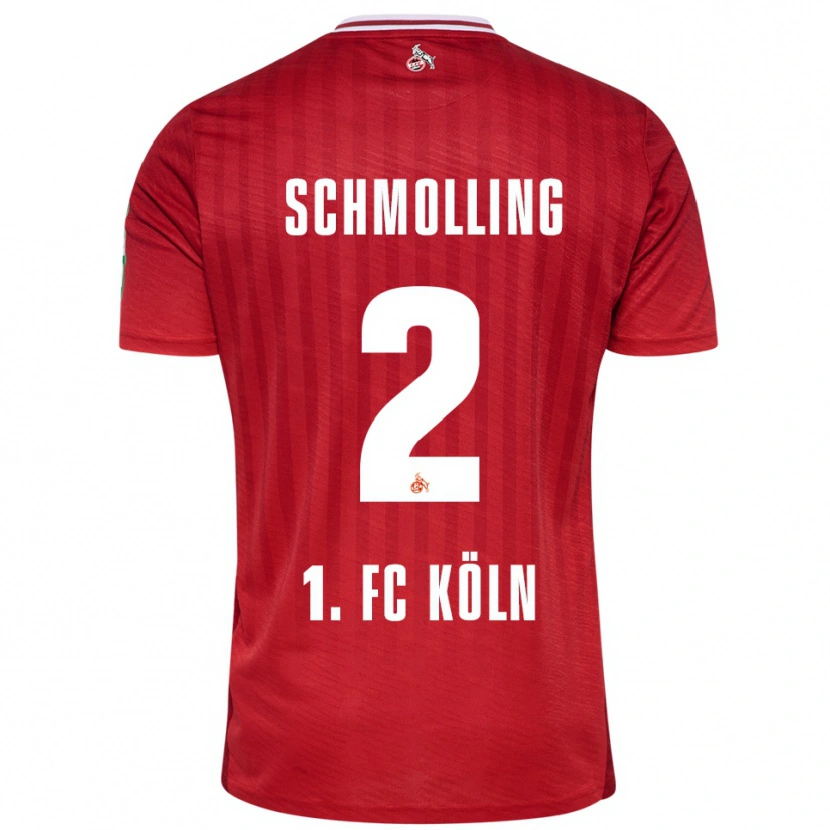 Danxen Kinder Viktor Schmolling #2 Rot Weiß Auswärtstrikot Trikot 2025/26 T-Shirt