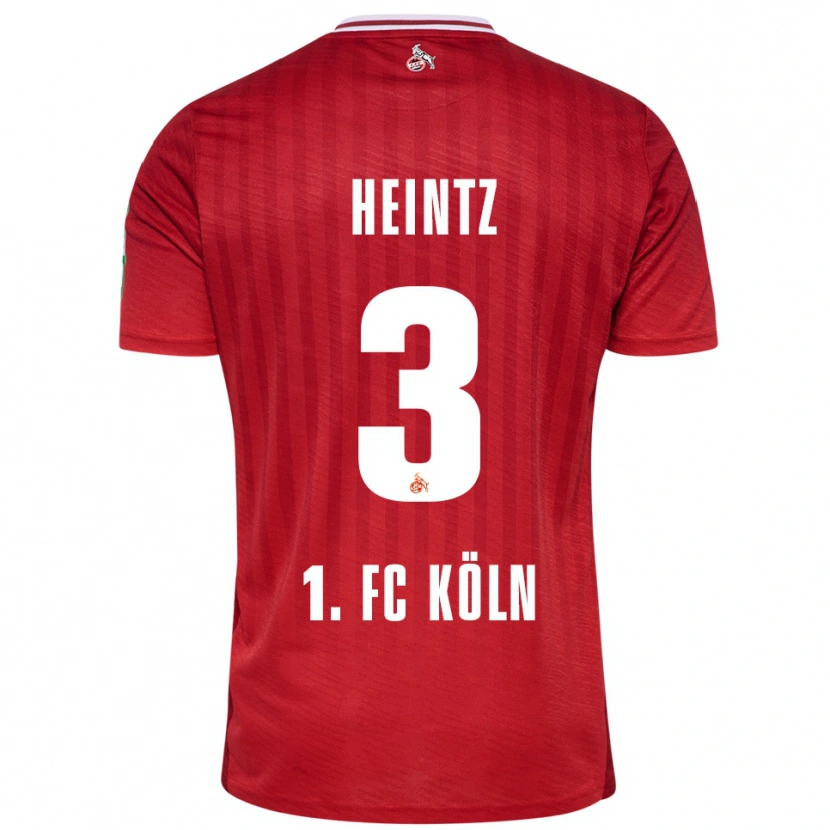 Danxen Kinder Dominique Heintz #3 Rot Weiß Auswärtstrikot Trikot 2025/26 T-Shirt