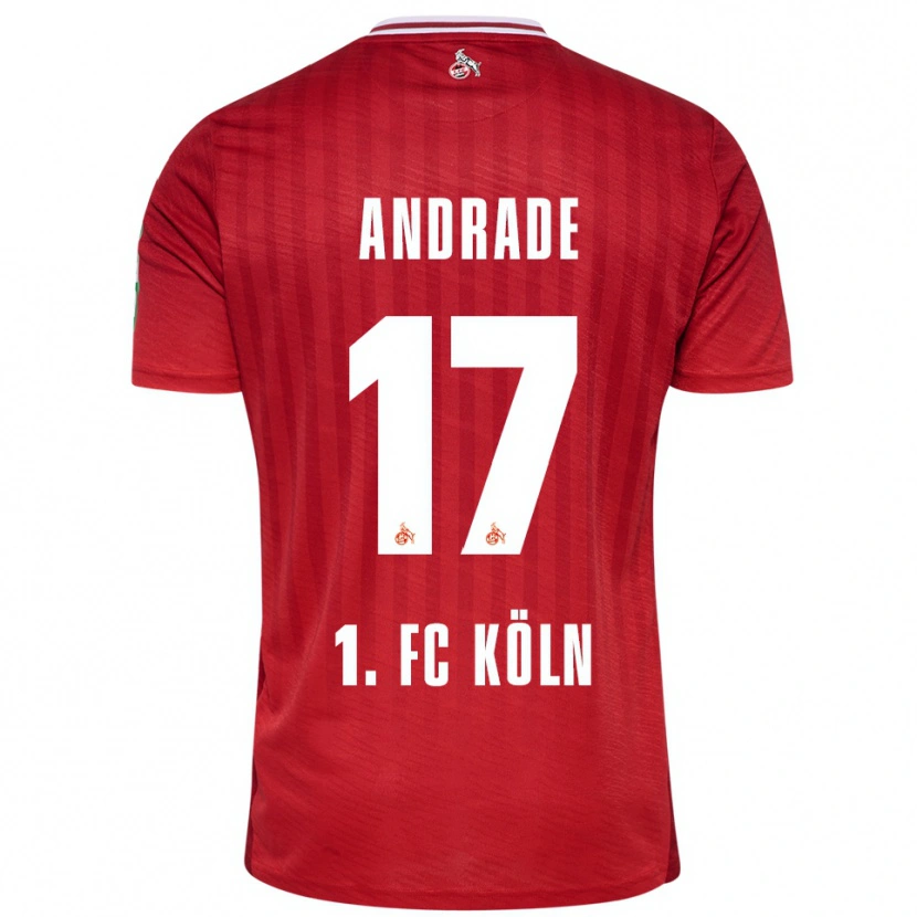 Danxen Kinder Lydia Andrade #17 Rot Weiß Auswärtstrikot Trikot 2025/26 T-Shirt