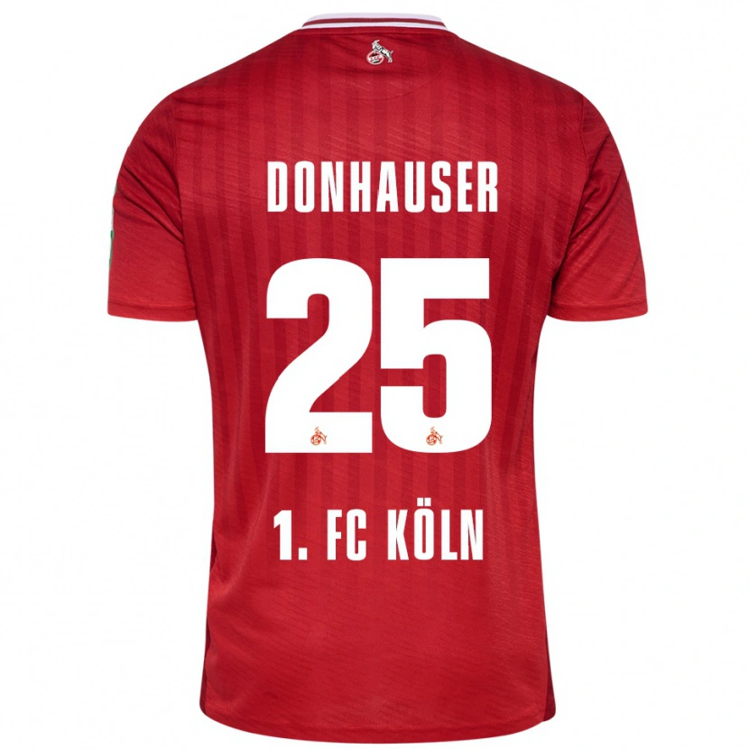 Danxen Kinder Laura Donhauser #25 Rot Weiß Auswärtstrikot Trikot 2025/26 T-Shirt