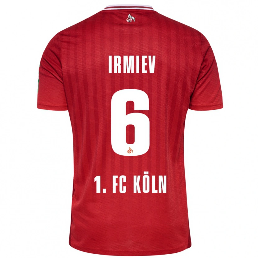 Danxen Kinder Kristiyan Irmiev #6 Rot Weiß Auswärtstrikot Trikot 2025/26 T-Shirt