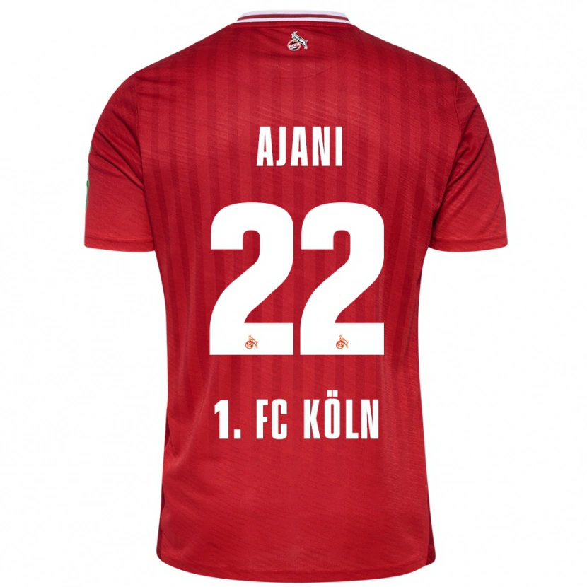 Danxen Kinder Marvin Ajani #22 Rot Weiß Auswärtstrikot Trikot 2025/26 T-Shirt