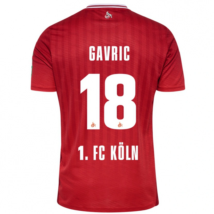 Danxen Kinder Andrea Gavrić #18 Rot Weiß Auswärtstrikot Trikot 2025/26 T-Shirt
