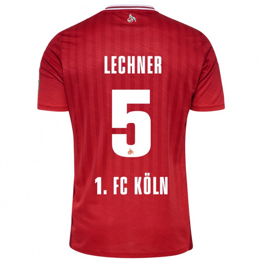 Danxen Kinder Luca Lechner #5 Rot Weiß Auswärtstrikot Trikot 2025/26 T-Shirt