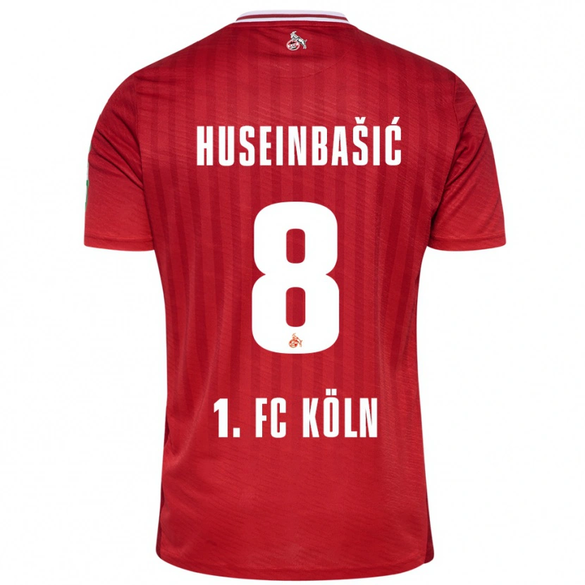 Danxen Kinder Denis Huseinbasic #8 Rot Weiß Auswärtstrikot Trikot 2025/26 T-Shirt