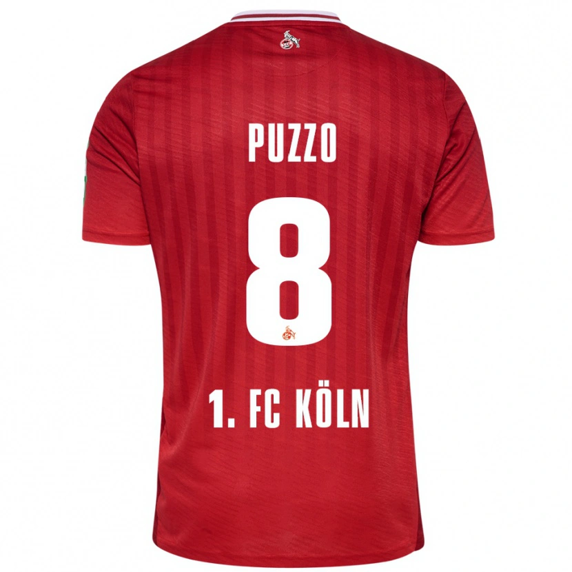 Danxen Kinder Alessandro Puzzo #8 Rot Weiß Auswärtstrikot Trikot 2025/26 T-Shirt