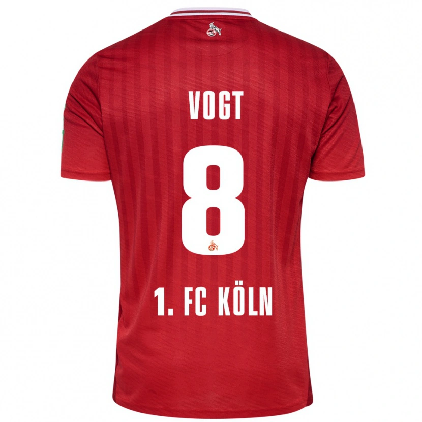 Danxen Kinder Laura Vogt #8 Rot Weiß Auswärtstrikot Trikot 2025/26 T-Shirt