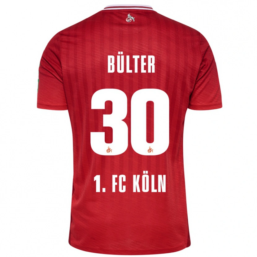 Danxen Kinder Marius Bülter #30 Rot Weiß Auswärtstrikot Trikot 2025/26 T-Shirt