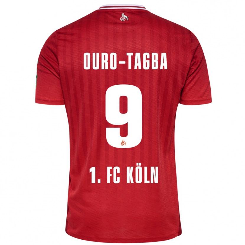 Danxen Kinder Mansour Ouro-Tagba #9 Rot Weiß Auswärtstrikot Trikot 2025/26 T-Shirt