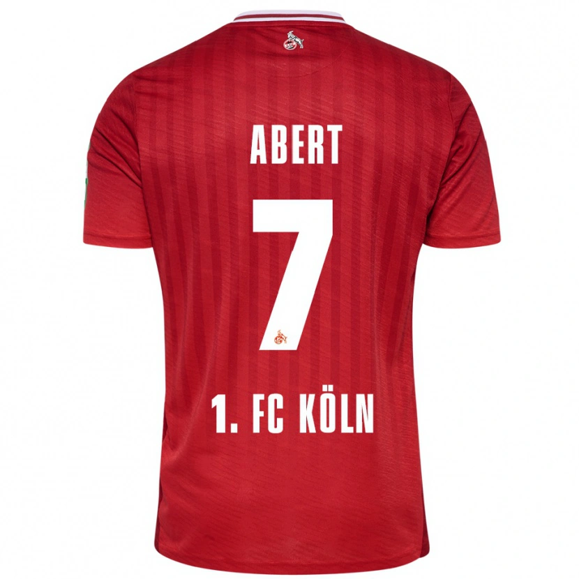 Danxen Kinder Niklas Abert #7 Rot Weiß Auswärtstrikot Trikot 2025/26 T-Shirt