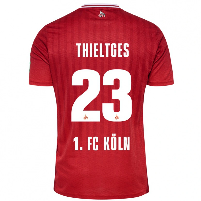 Danxen Kinder Phil Thieltges #23 Rot Weiß Auswärtstrikot Trikot 2025/26 T-Shirt