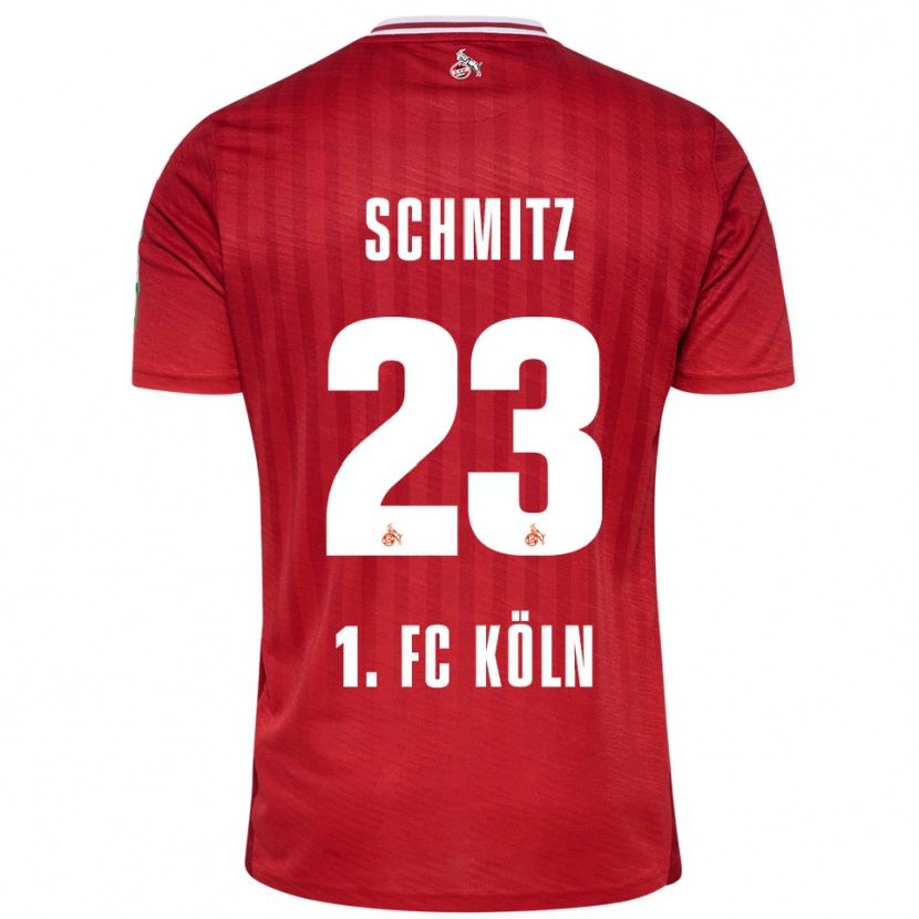 Danxen Kinder Timo Schmitz #23 Rot Weiß Auswärtstrikot Trikot 2025/26 T-Shirt