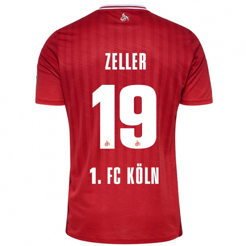 Danxen Kinder Dóra Zeller #19 Rot Weiß Auswärtstrikot Trikot 2025/26 T-Shirt