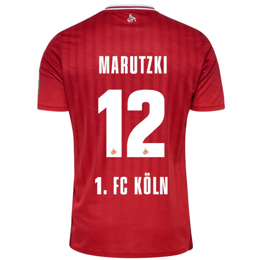 Danxen Kinder Mikolaj Marutzki #12 Rot Weiß Auswärtstrikot Trikot 2025/26 T-Shirt