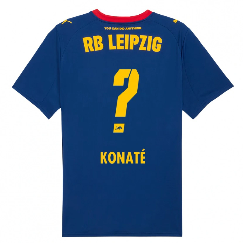 Danxen Kinder Samba Konaté #0 Marineblau Rot Auswärtstrikot Trikot 2025/26 T-Shirt