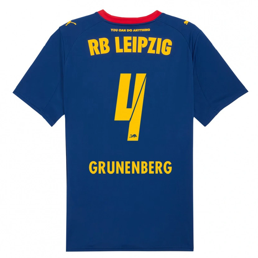 Danxen Kinder Rucy Grunenberg #4 Marineblau Rot Auswärtstrikot Trikot 2025/26 T-Shirt