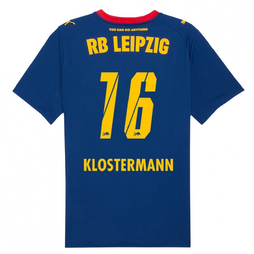 Danxen Kinder Lukas Klostermann #16 Marineblau Rot Auswärtstrikot Trikot 2025/26 T-Shirt