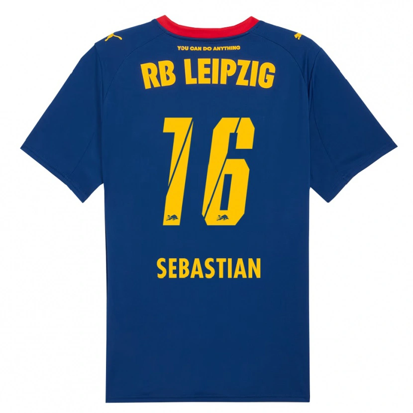 Danxen Kinder Jordy Sebastian #16 Marineblau Rot Auswärtstrikot Trikot 2025/26 T-Shirt