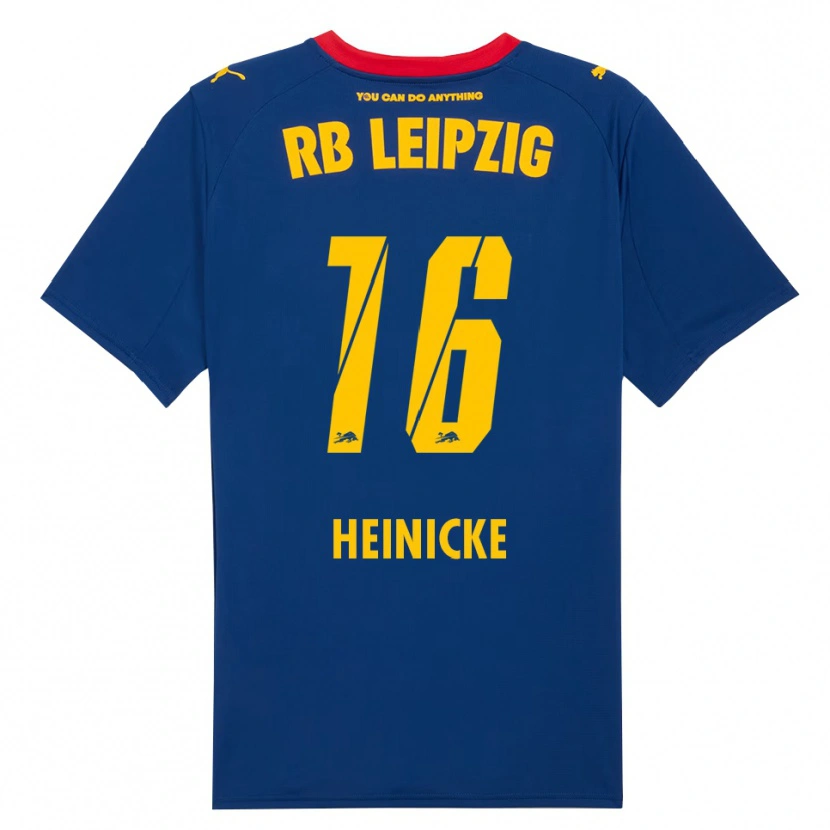 Danxen Kinder Niklas Heinicke #16 Marineblau Rot Auswärtstrikot Trikot 2025/26 T-Shirt