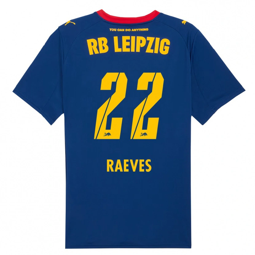 Danxen Kinder Dries Raeves #22 Marineblau Rot Auswärtstrikot Trikot 2025/26 T-Shirt