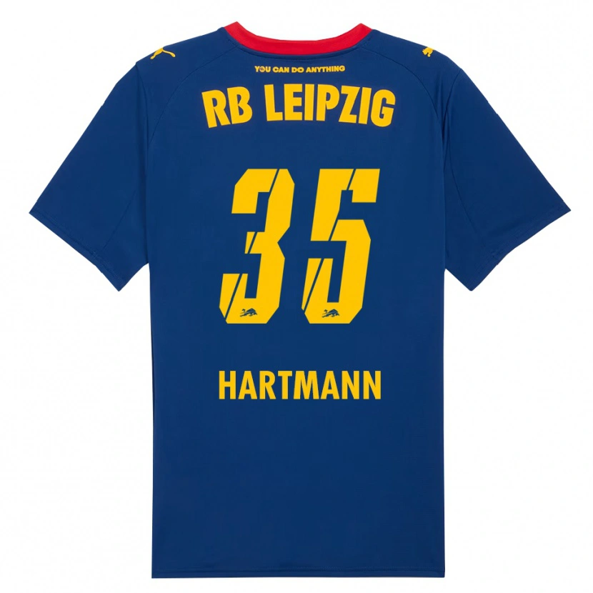 Danxen Kinder Fabrice Hartmann #35 Marineblau Rot Auswärtstrikot Trikot 2025/26 T-Shirt
